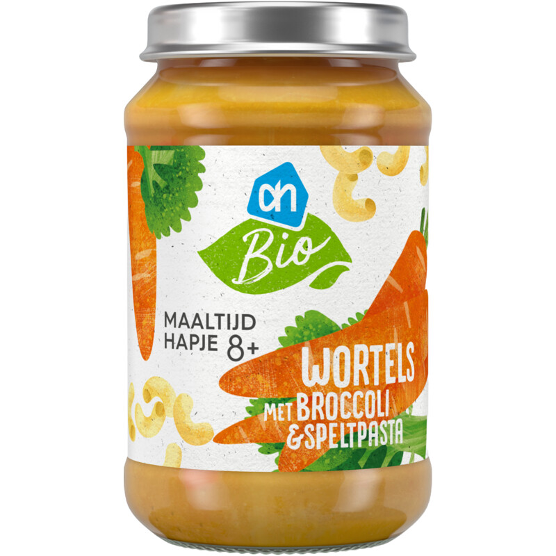 AH Biologisch Maaltijdhapje wortels broccoli pasta 8+