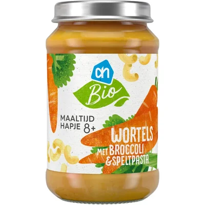 AH Biologisch Maaltijdhapje wortels broccoli pasta 8+