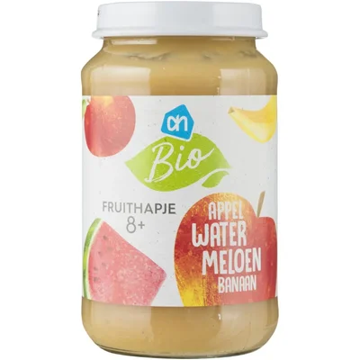 AH Biologisch Fruithapje appel watermeloen banaan 8m+