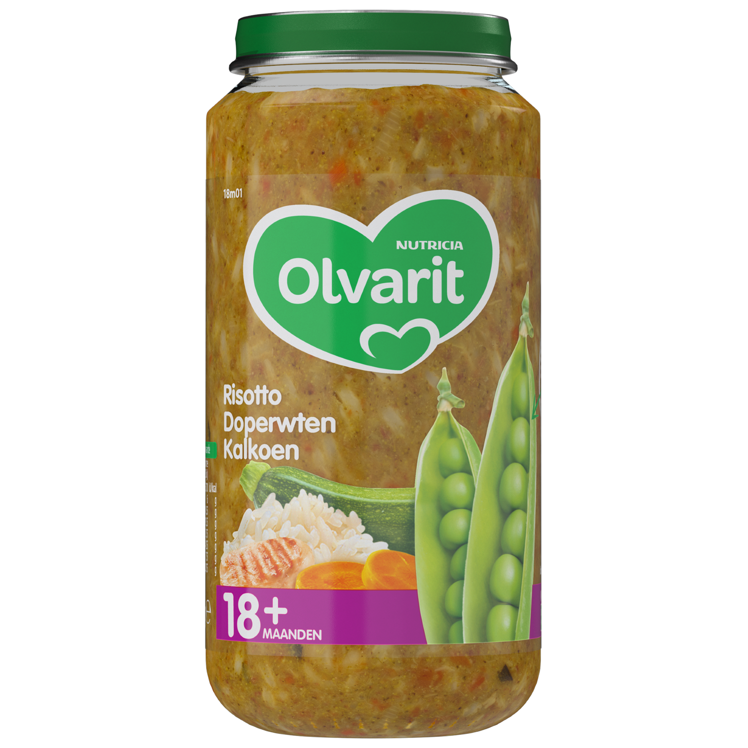 Olvarit Risotto doperwten kalkoen 18m+