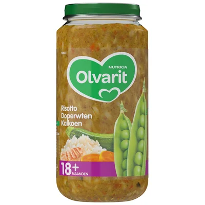 Olvarit Risotto doperwten kalkoen 18m+