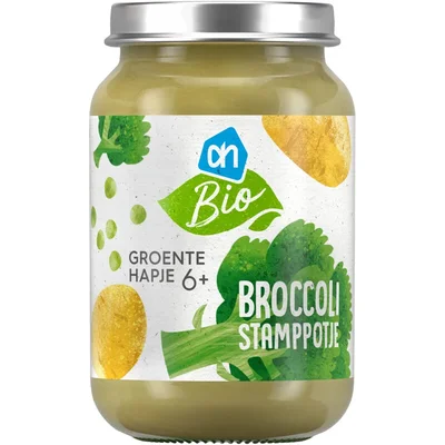 AH Biologisch Groentehapje broccoli stamppotje 6+
