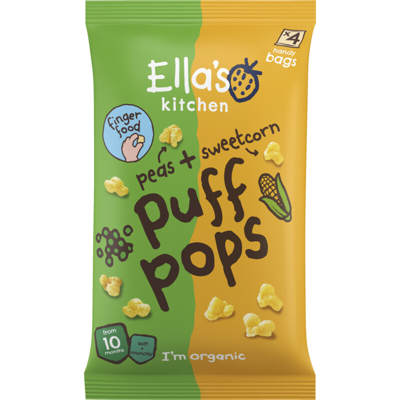 Ella's kitchen Puff pops erwt + mais 10m+