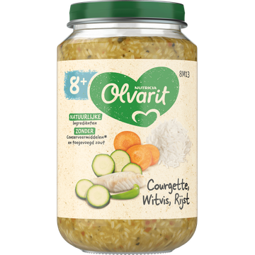 Olvarit Courgette witvis rijst 8m+