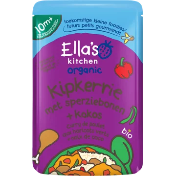 Ella's kitchen Kipkerrie met sperziebonen en kokos 10m+