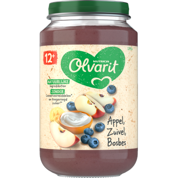 Olvarit Appel zuivel bosbes 12m+