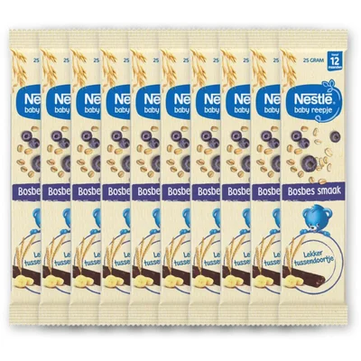Nestlé Baby reepje bosbes smaak 12m+ 10-pack