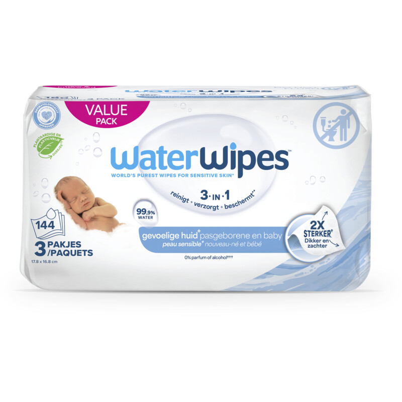 WaterWipes Babydoekjes 3-pack