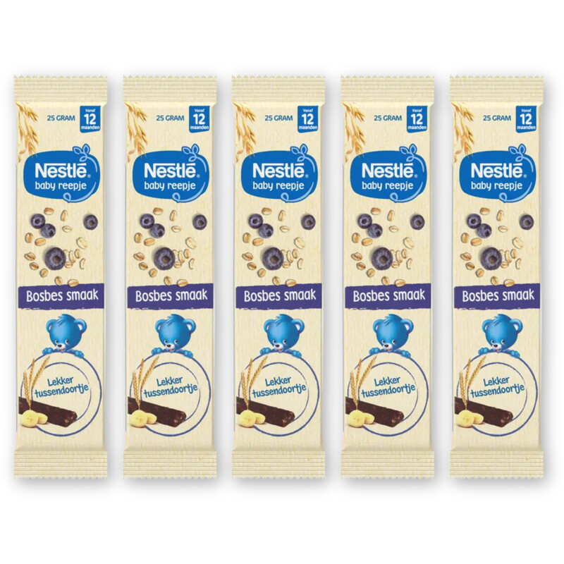Nestlé Baby reepje bosbes smaak 12m+ 5-pack