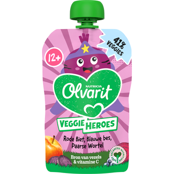 Olvarit Veggie heroes beetroot, blue berry 12m+
