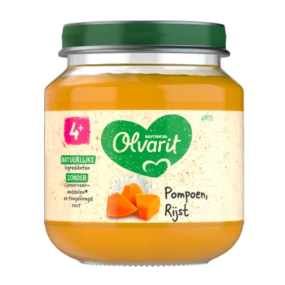 Olvarit Pompoen rijst 4m+