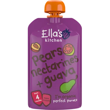 Ella's kitchen Knijpfruit pears + nectarine + guava 4m+