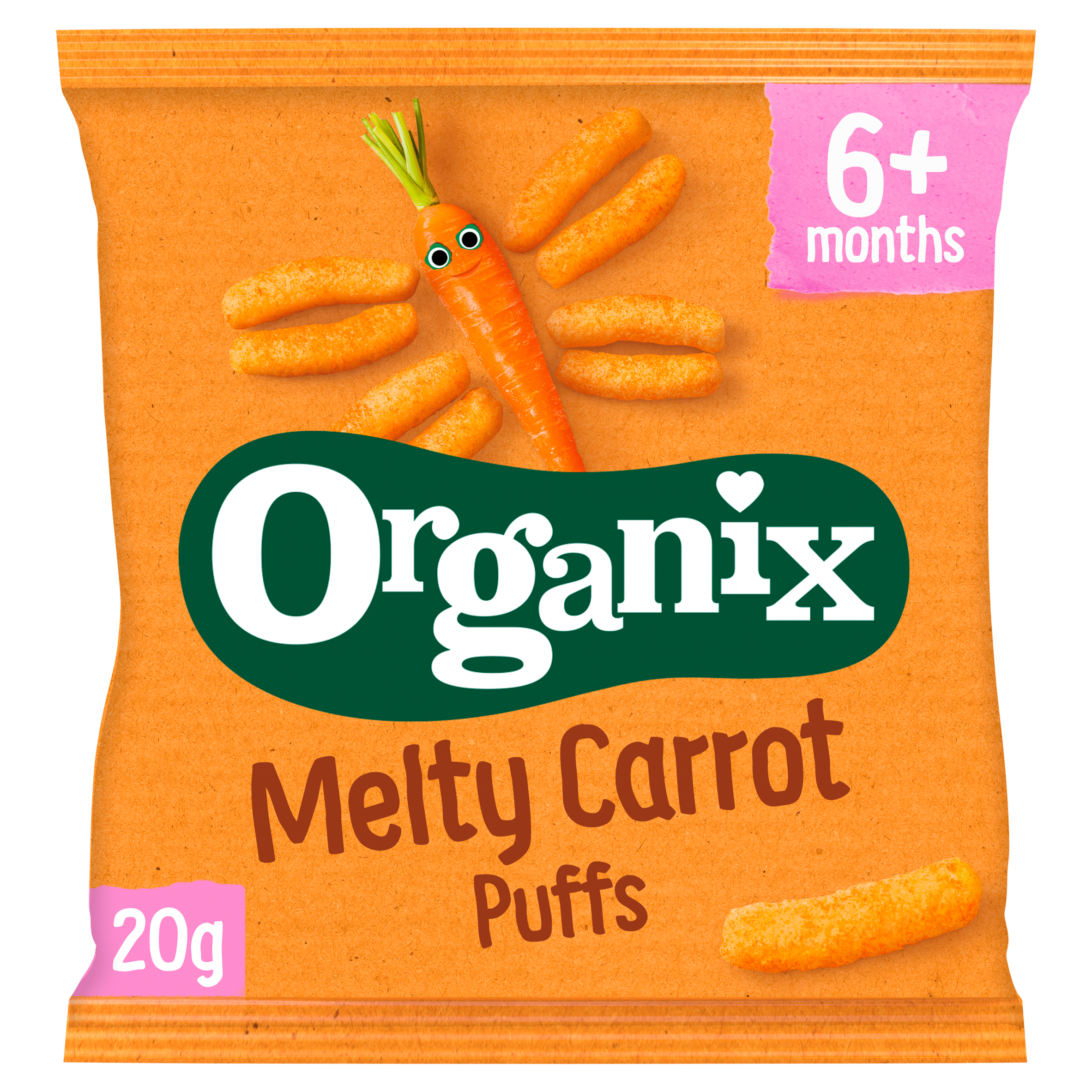 Organix Maïs knabbels met wortel 6m+