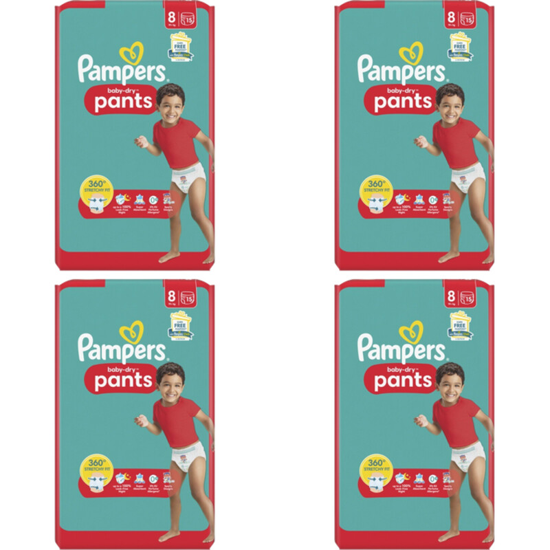 Pampers Baby dry luierbroekjes maat 8 4-pack