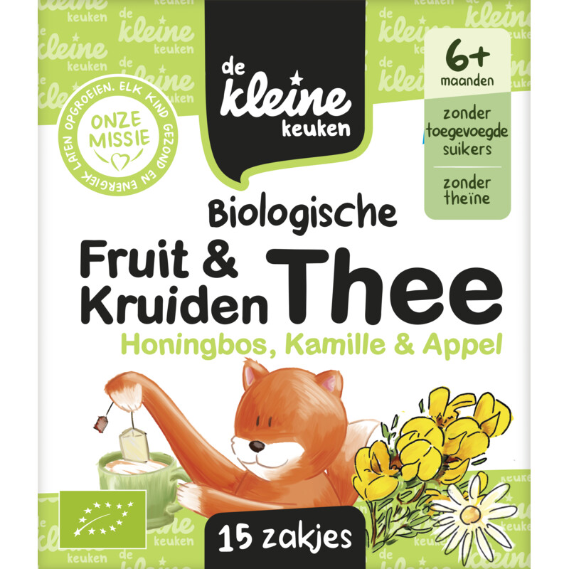 De Kleine Keuken Biologische thee honingbos kamille 6m+
