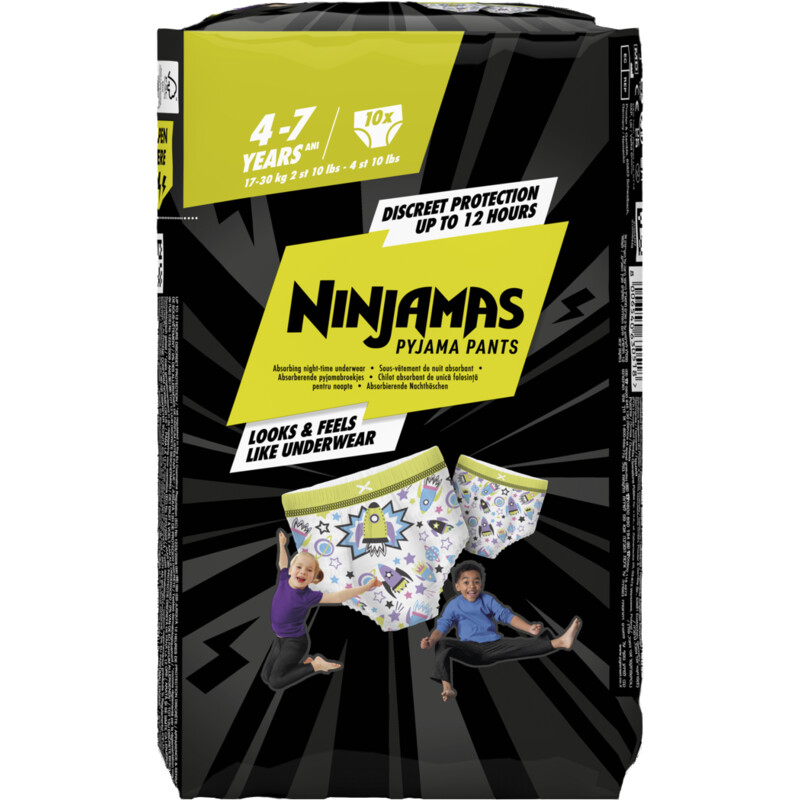 Ninjamas Absorberende pyjamabroekjes jongen 4-7