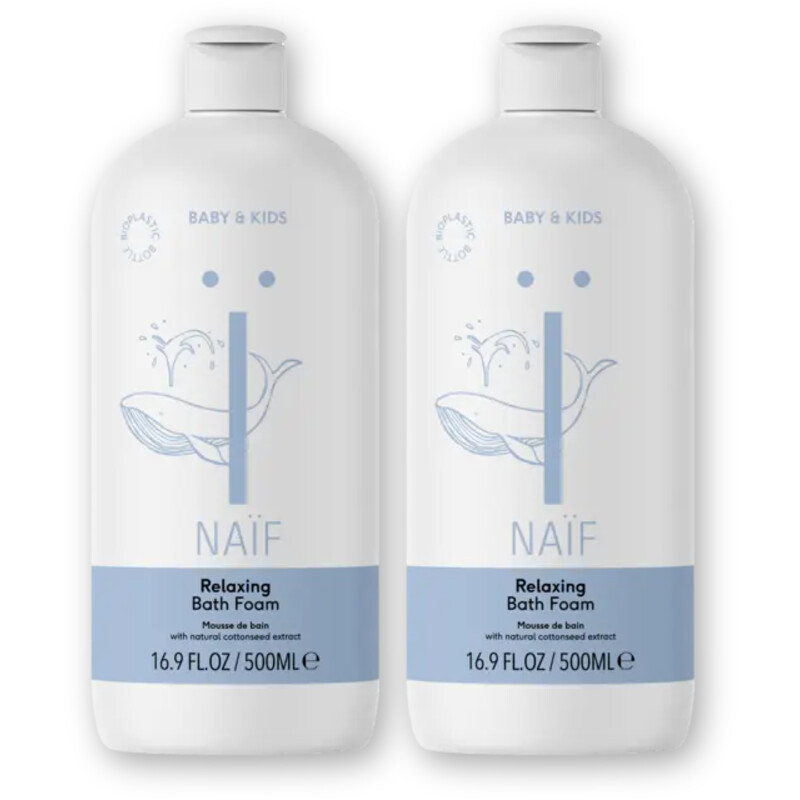 Naïf Baby & kids relaxing bath foam 2-pack