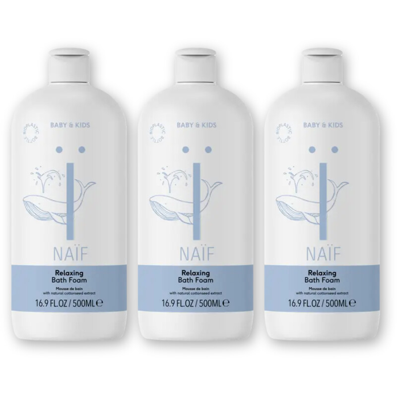 Naïf Baby & kids relaxing bath foam 3-pack