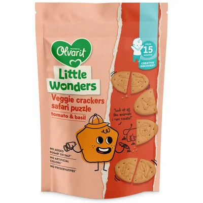 Olvarit Puzzel crackers tomaat basilicum 15m+