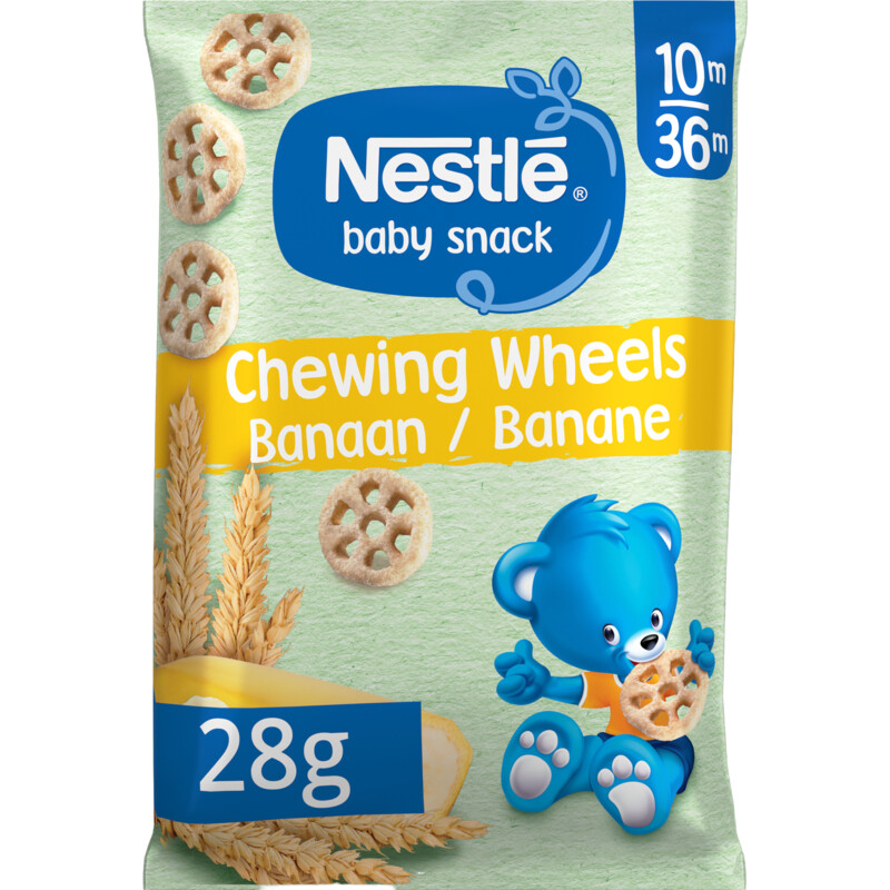 Nestlé Baby snack chewing wheels banaan 10m+