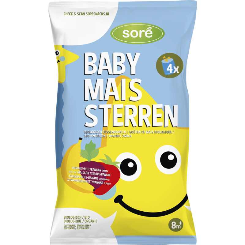 Sore Baby maissterren 4-pack 8m+