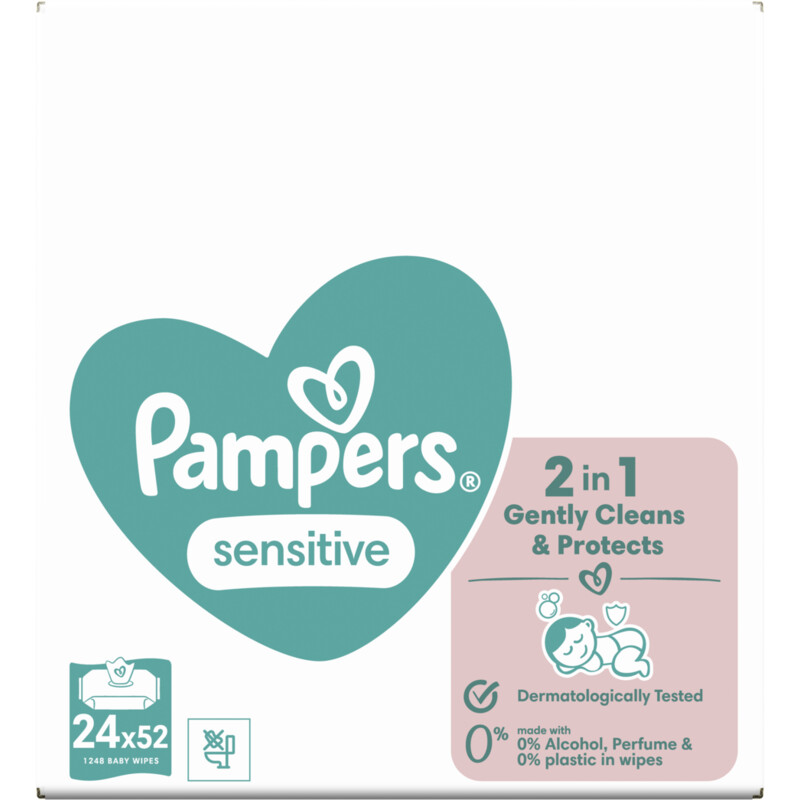 Pampers Sensitive baby wipes 24-pack