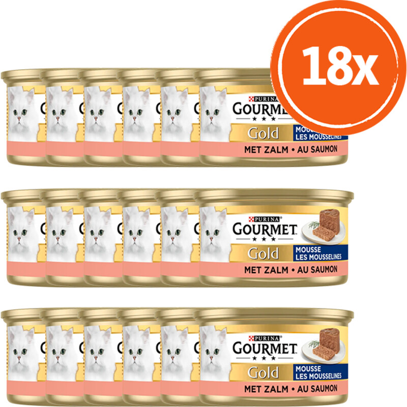 Gourmet Gold mousse met zalm 18-pack
