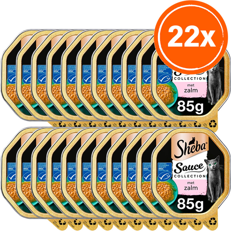 Sheba Saucelovers in saus zalm 22-pack