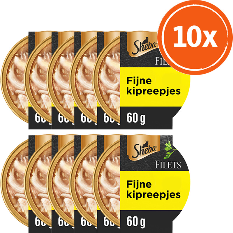 Sheba Filets Kipfilet stukjes in saus 10-pack