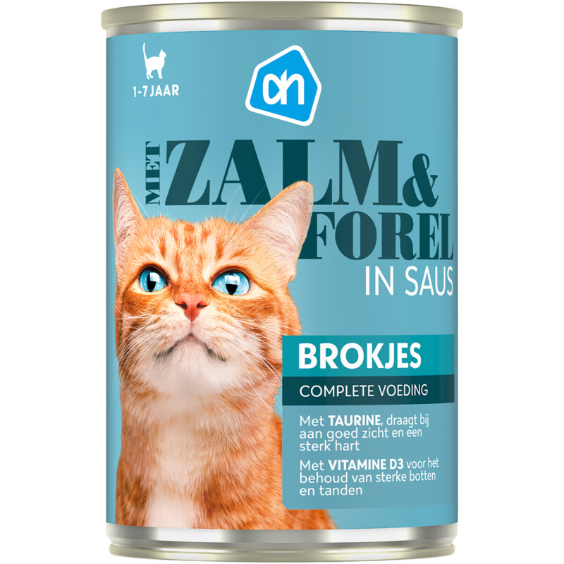 AH Blik brokjes zalm forel