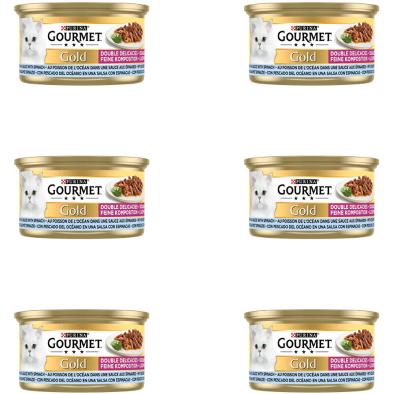 Gourmet Gold luxe mix zeevis & spinazie 6-pack