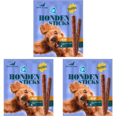AH Hondensticks met kip graanvrij 3-pack