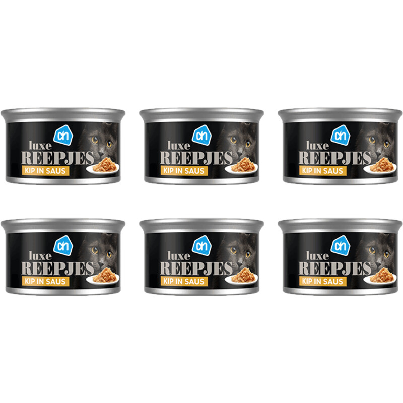 AH Luxe kip reepjes in saus 6-pack