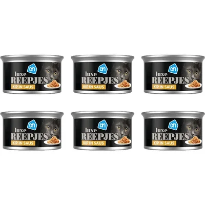 AH Luxe kip reepjes in saus 6-pack