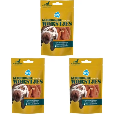 AH Gedroogde worstjes kip 3-pack