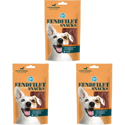 AH Eendfilet snacks kleine honden 3-pack