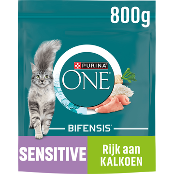 Purina ONE Sensitive rijk aan kalkoen