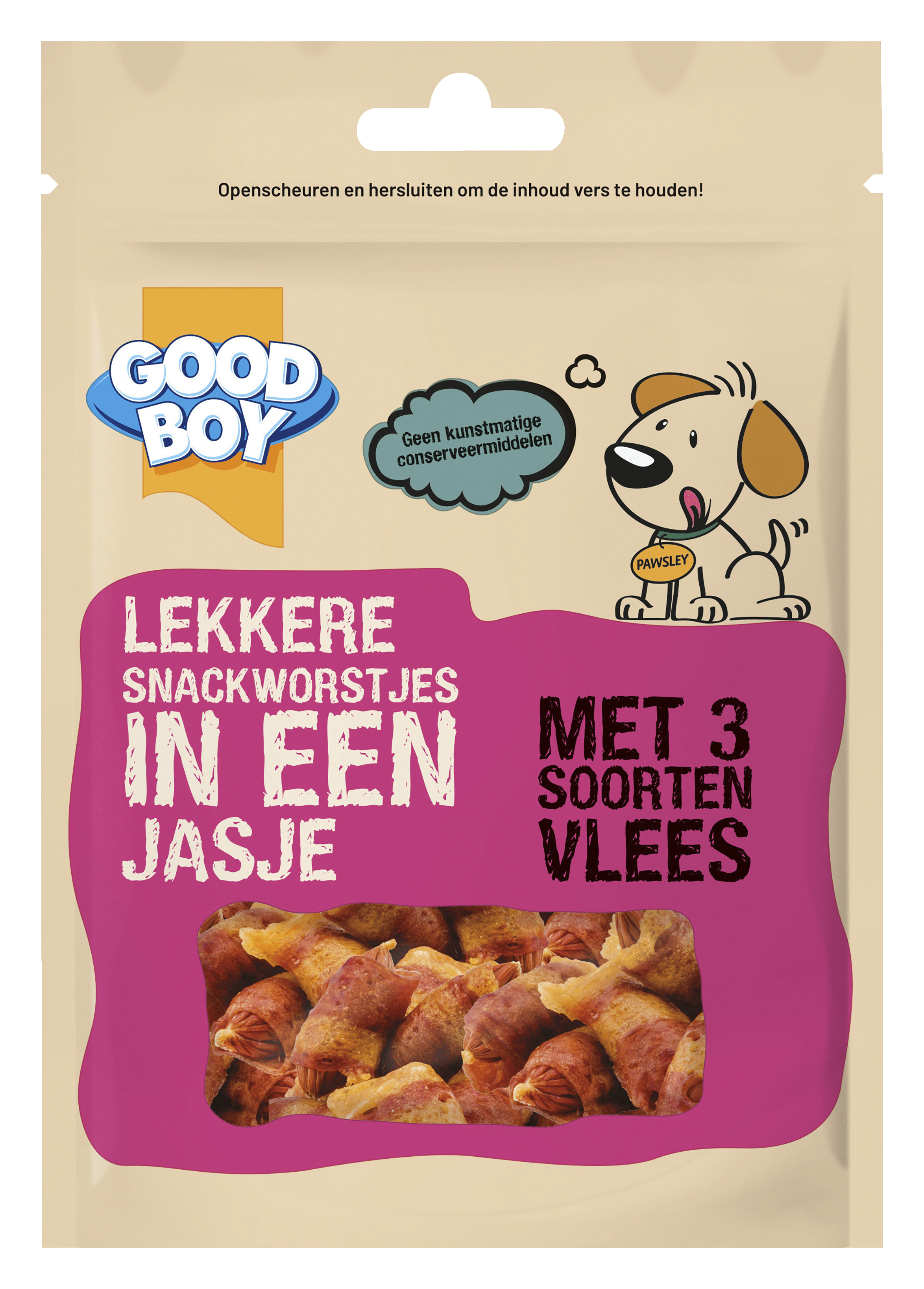 Good boy Lekkere snackworstjes in een jasje