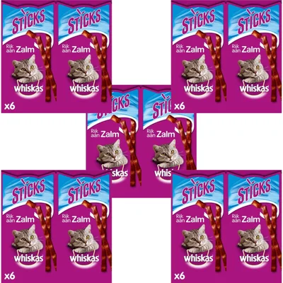Whiskas Sticks - Zalm- 6 Stuks 5-pack