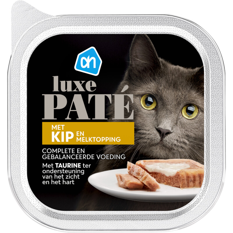 AH Luxe paté met kip en melktopping