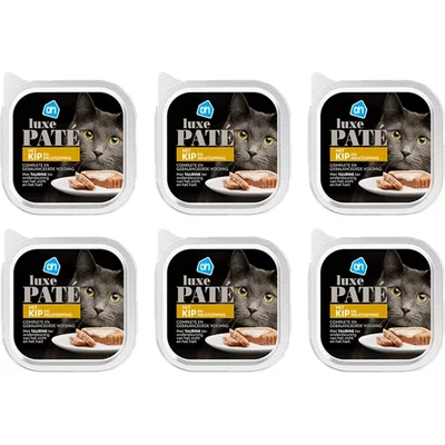 AH Luxe pate met kip en melktopping 6-pack