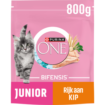 Purina ONE Junior 1-12 maanden rijk aan kip