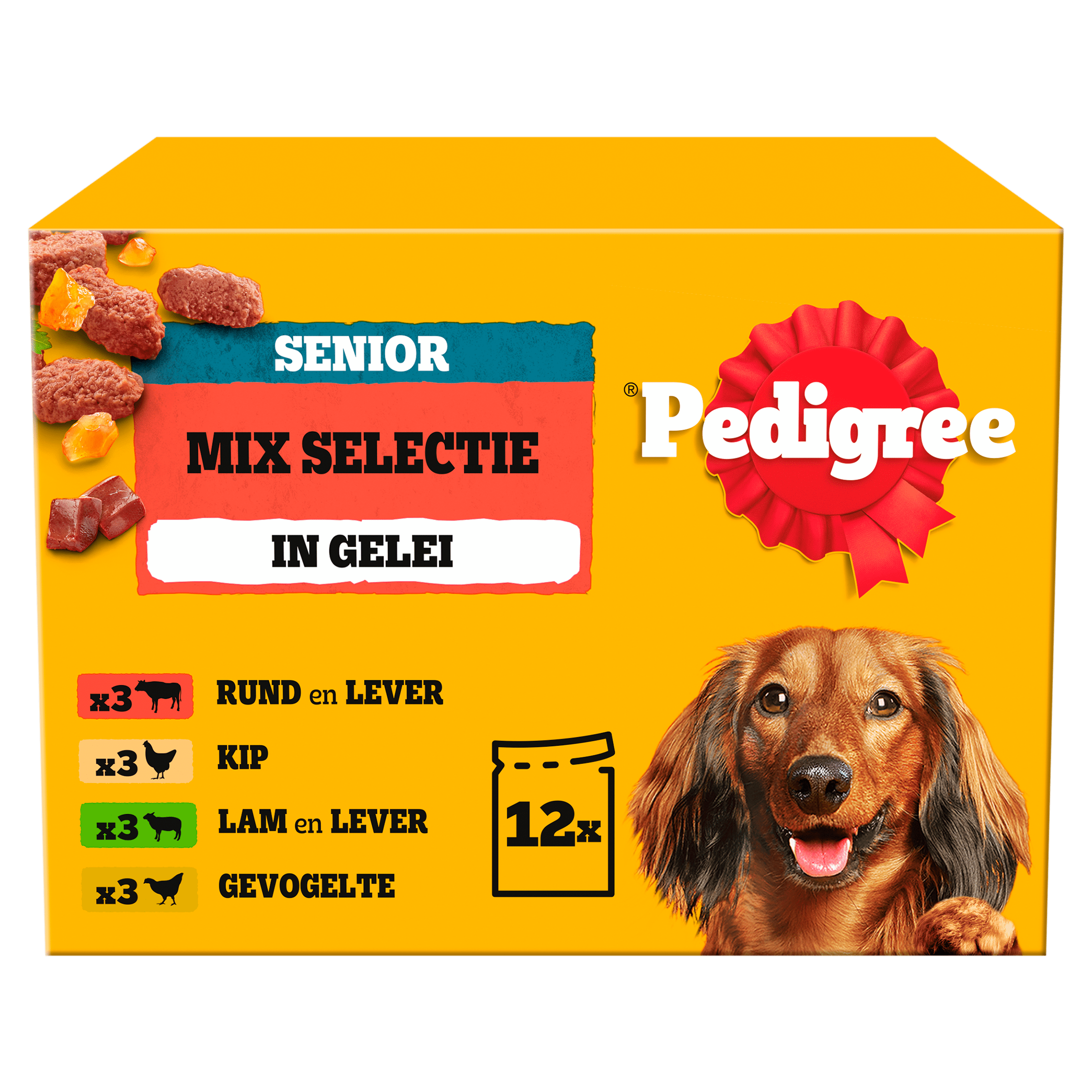 Pedigree Senior maaltijdzakjes in gelei multipack