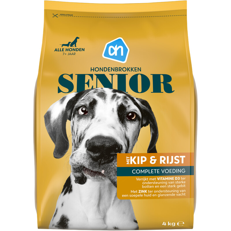 AH Hondenbrokken senior met kip & rijst