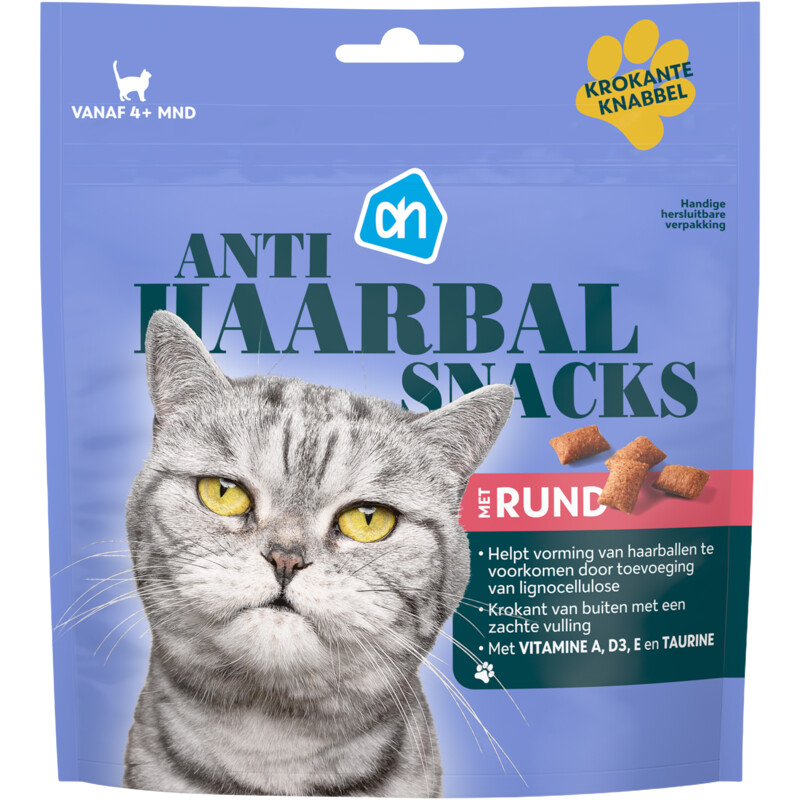 AH Anti haarbal snacks met rund