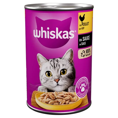 Whiskas Adult 1+ jaar kip in saus