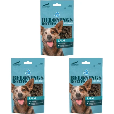 AH Natuurlijke beloningsbotjes zalm 3-pack