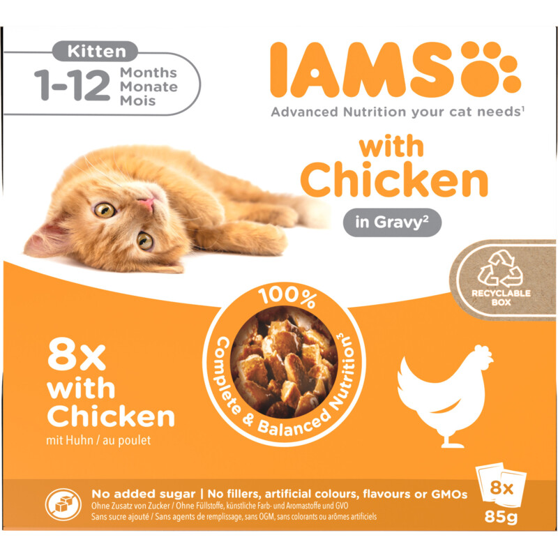 IAMS Delights kitten with chicken in sauce