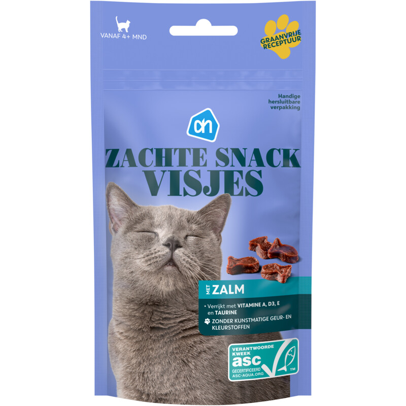 AH Zachte snack visjes met zalm