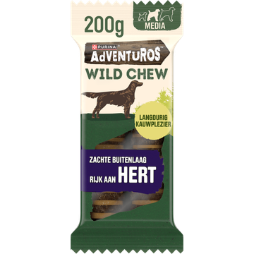 Adventuros Wild chew met hert hondensnack medium